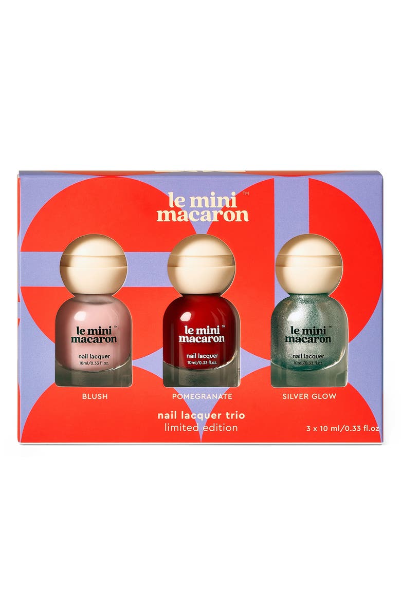 Le Mini Macaron Le Sweet Trio Nail Lacquer Set $30 Value, Main, color, 