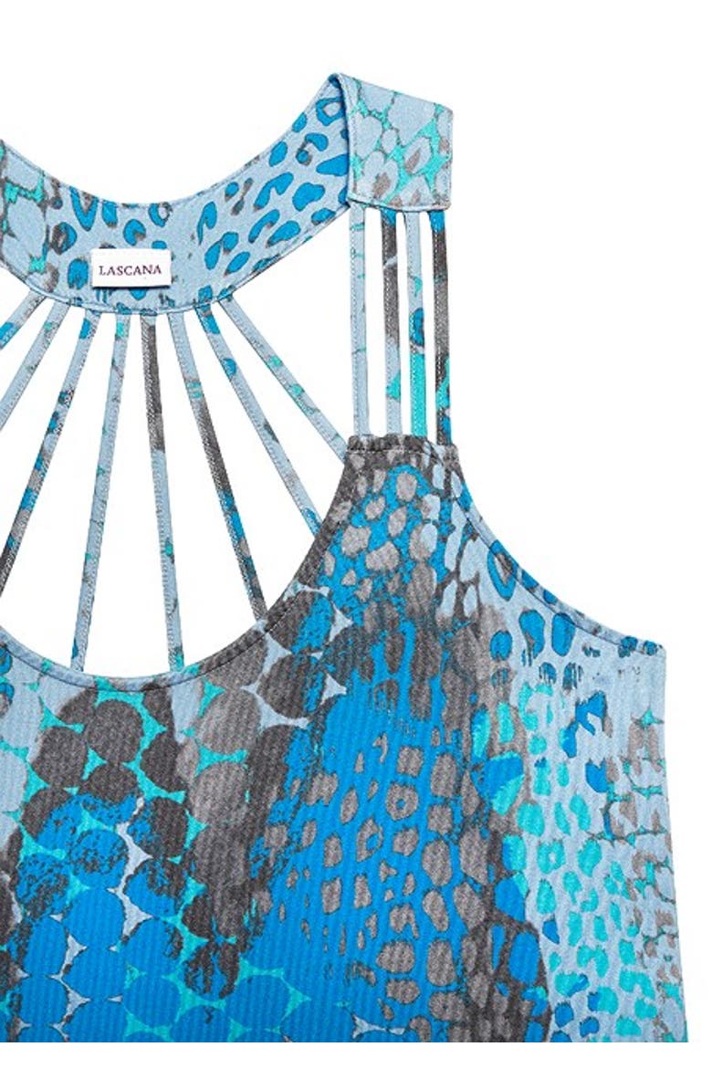 Women's Strappy Detail Dress, Alternate, color, Blue Multi