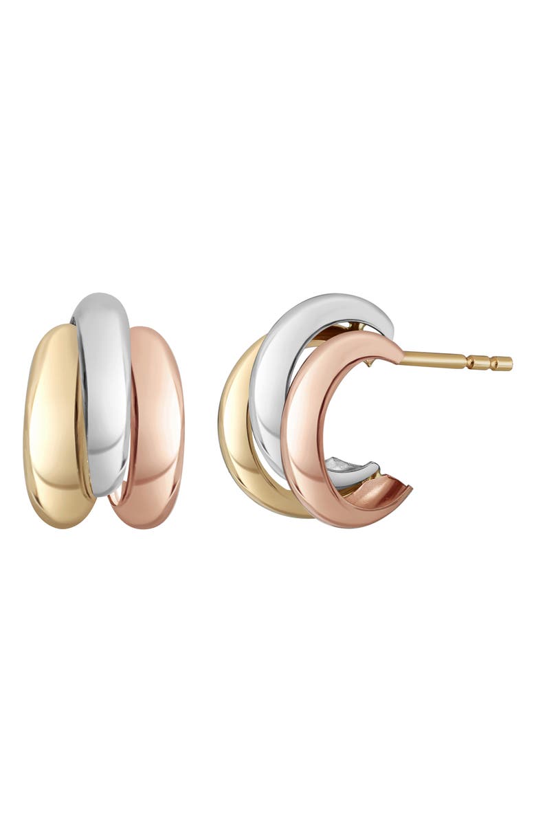 Bony Levy 14K Hoop Earrings, Main, color, 14K White Yellow Gold