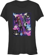 Descendants Junior's Descendants Wicked Wonderland Floral Chloe and Red Portrait Graphic T-Shirt