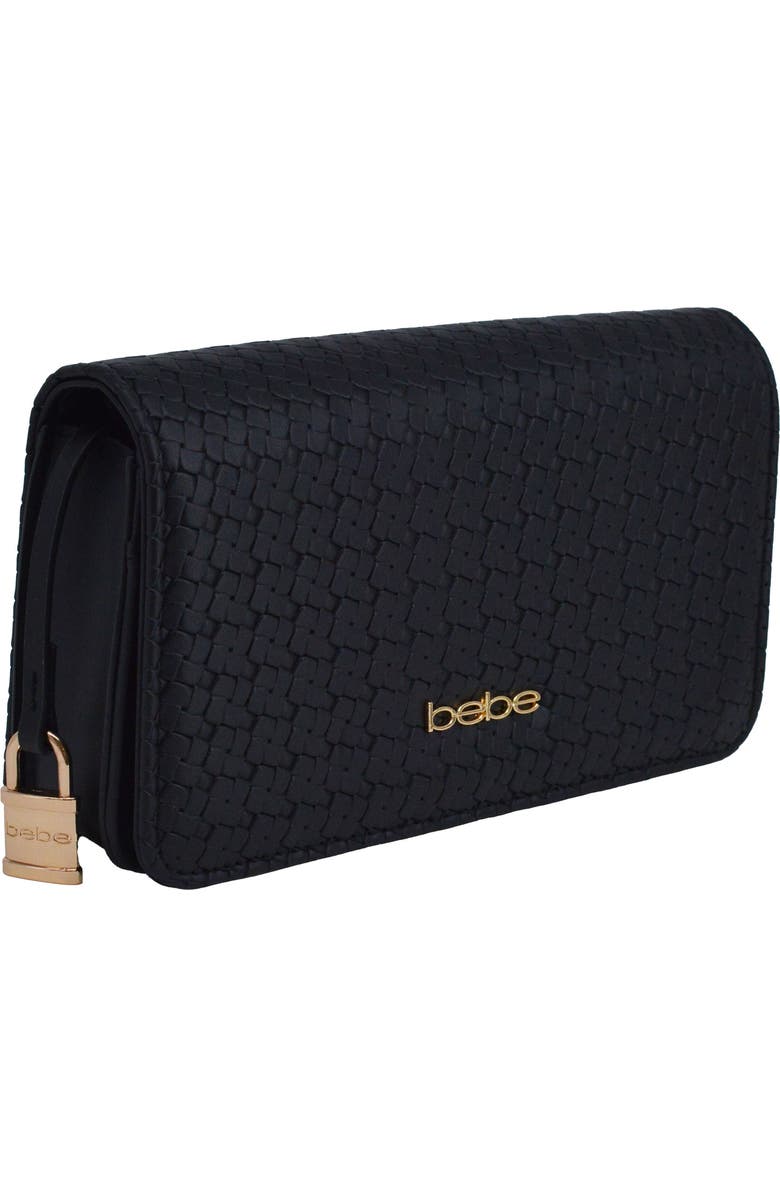 bebe Otto Crossbody Bag with Matching Wallet, Alternate, color, Black