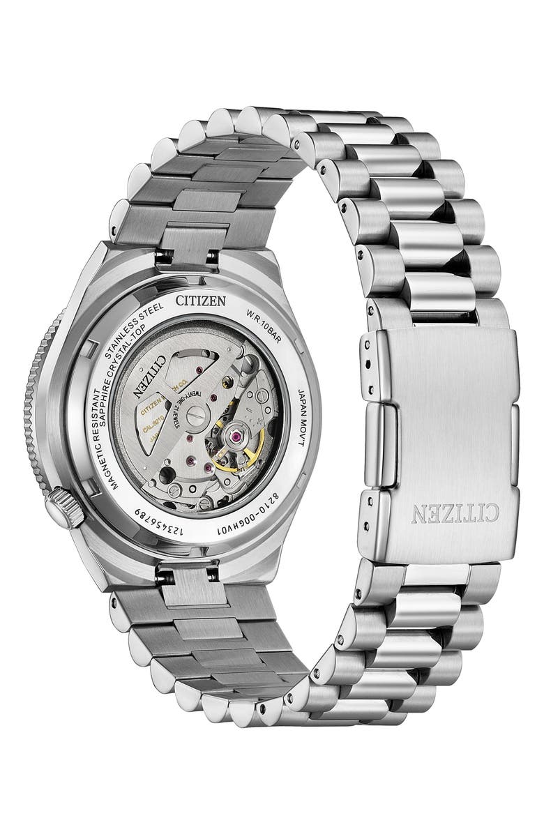 Citizen TSUYOSA Shore Silvertone Automatic Bracelet Watch, 40mm, Alternate, color, 