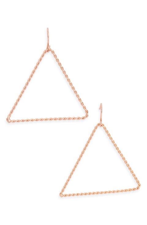 Open Triangle Drop Earrings
