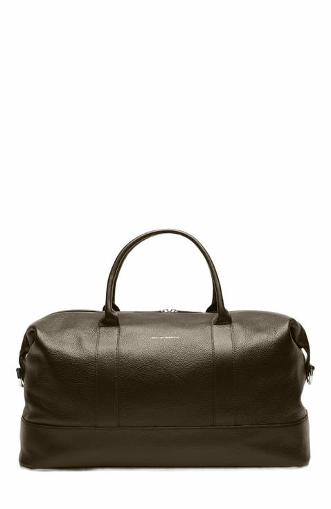 Kelowna Pebble-Grained Leather Weekender Bag