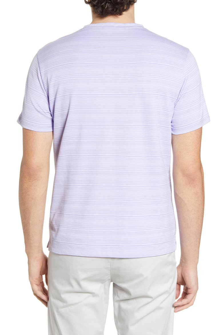 Augustus Stripe V-Neck T-Shirt, Alternate, color, LILAC