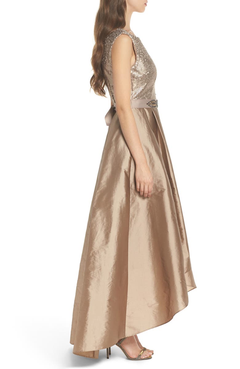 Adrianna Papell Ombré Sequin Ballgown, Alternate, color, 