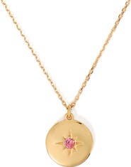 Kate Spade New York clear honesty medallion necklace