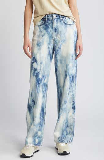 rag & bone Logan Bleach Splatter Wide Leg Jeans