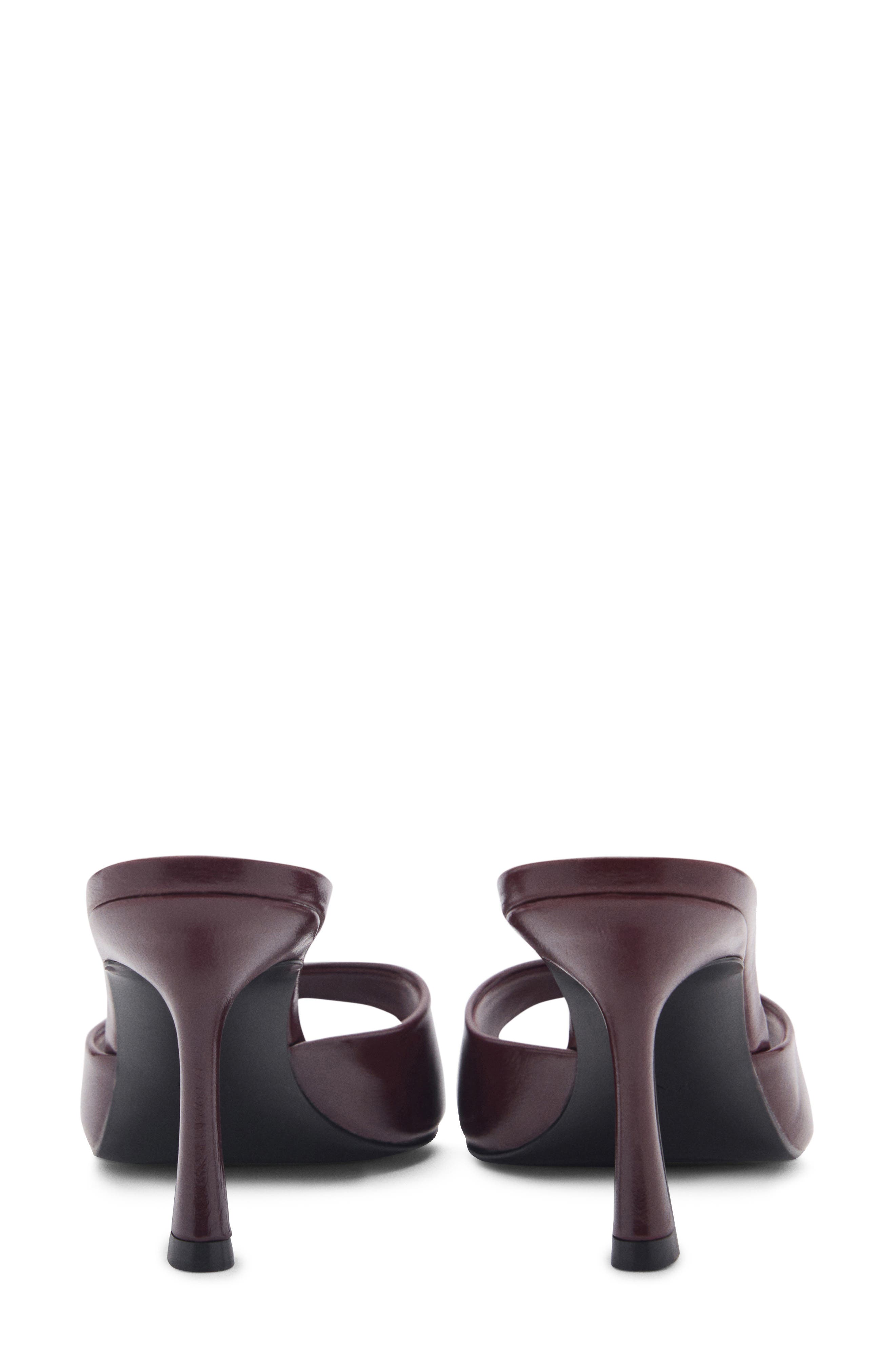 MANGO Pointed Toe Sandal, Alternate, color, Burgundy