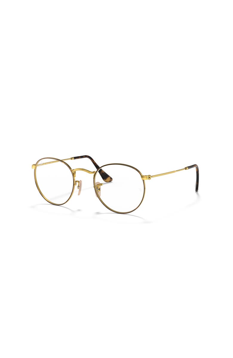Ray-Ban 47mm Round optical glasses, Main, color, Tortoise