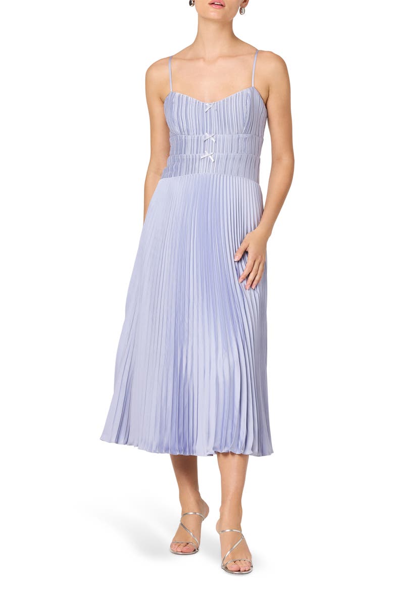 Shionagh Pleated A-Line Dress, Main, color, POWDER BLUE