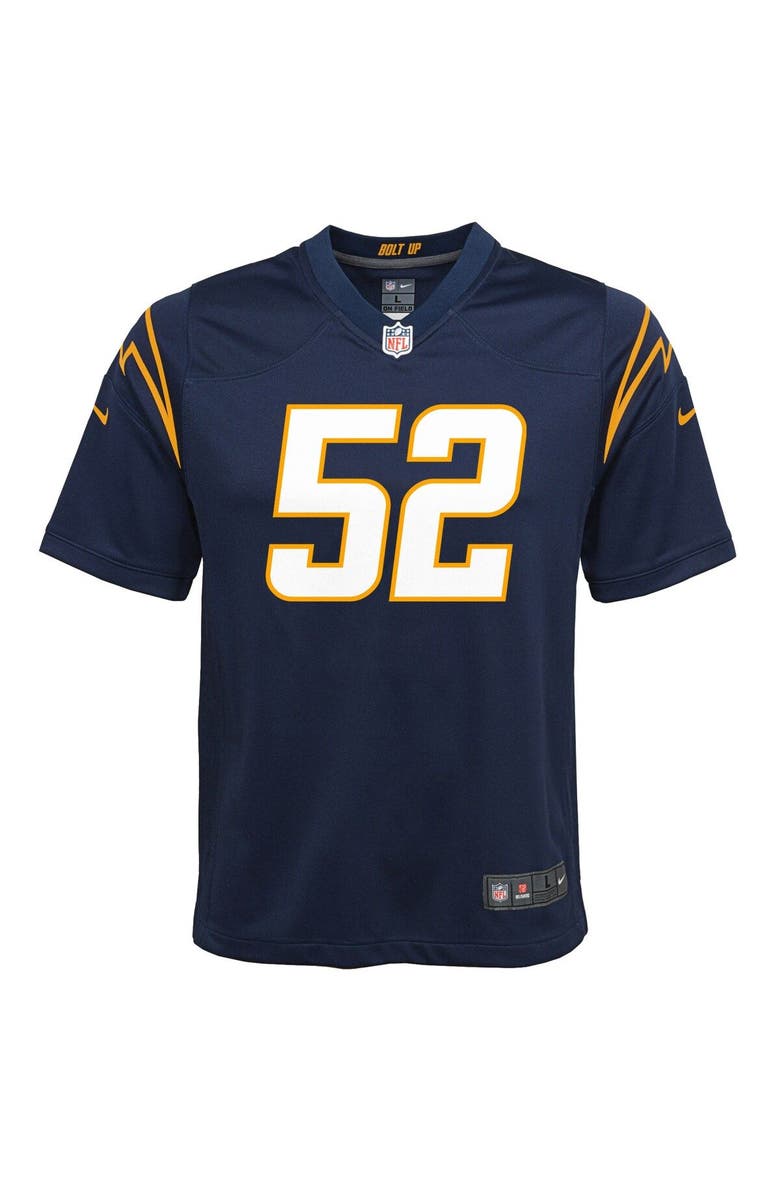 Nike Youth Nike Khalil Mack Navy Los Angeles Chargers Game Jersey, Alternate, color, Navy