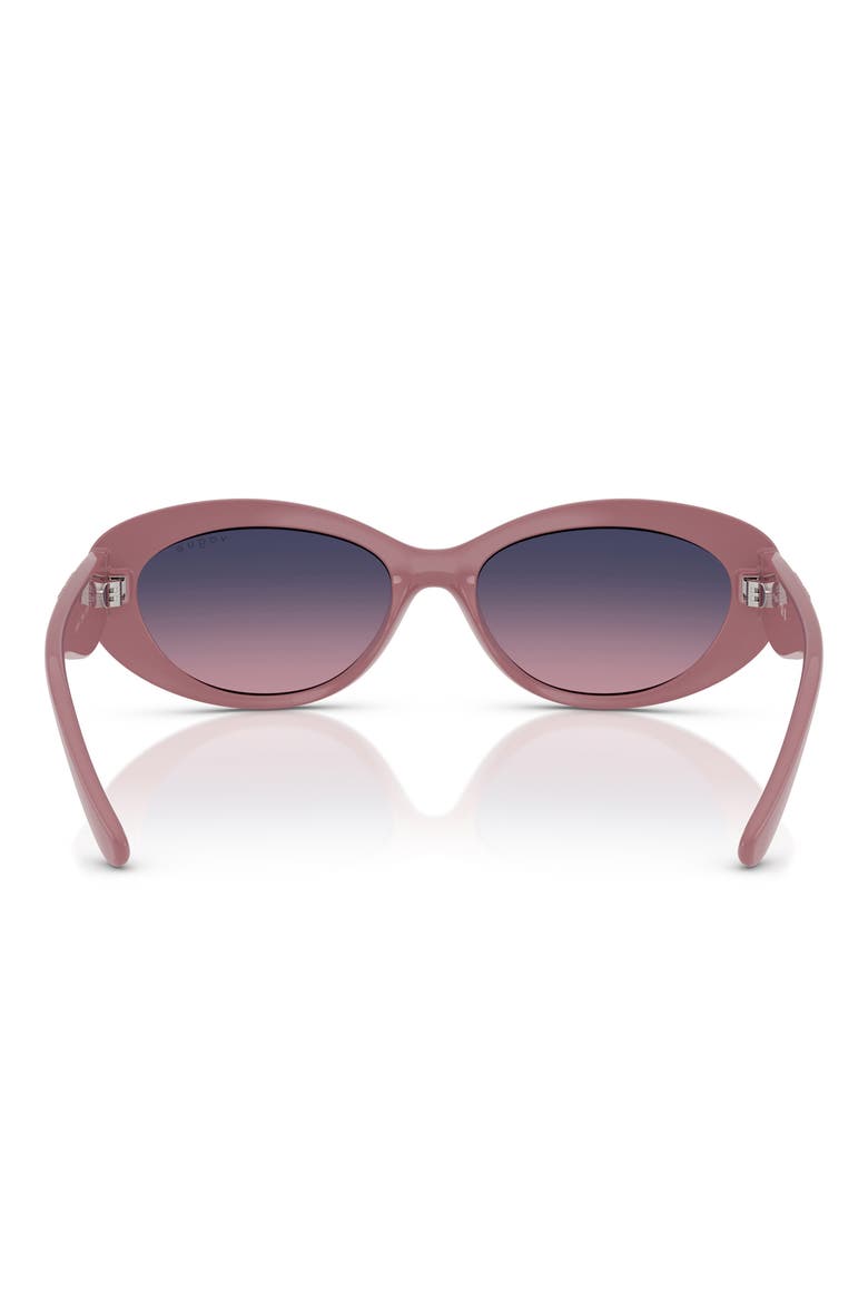 55mm Polarized Oval Sunglasses, Alternate, color, PINK