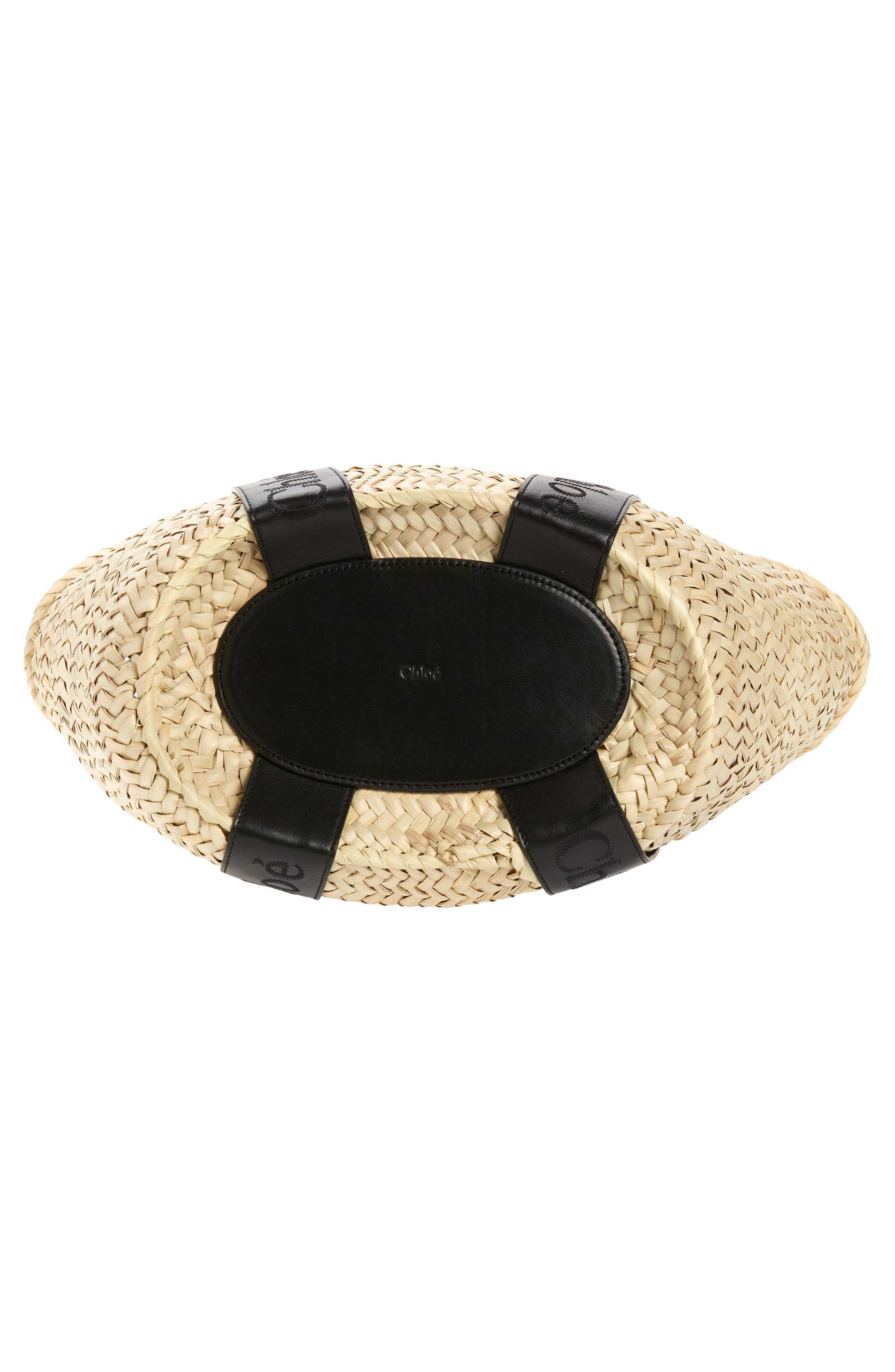 Chloé Sense Woven Palm Basket Tote, Alternate, color, 