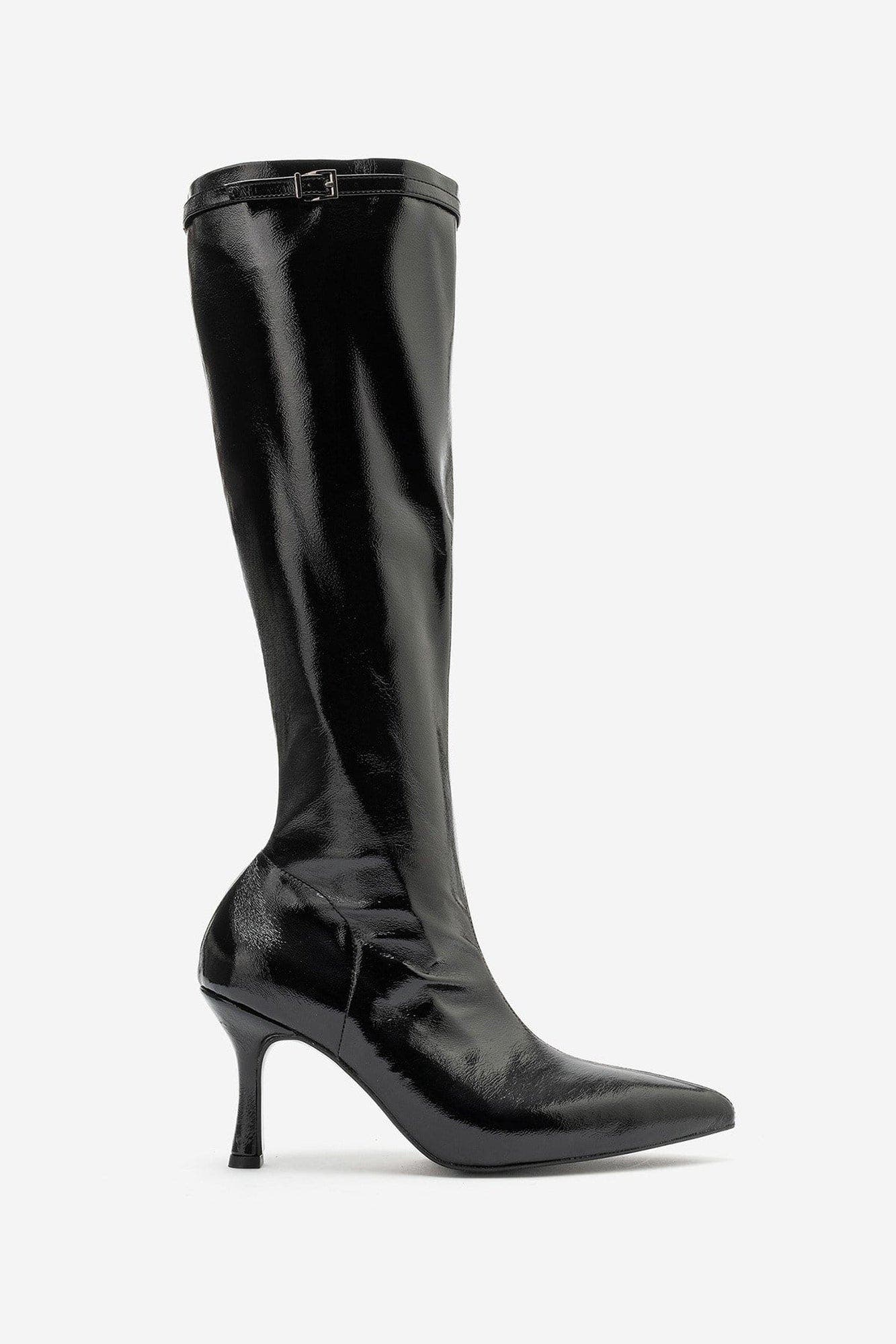 Dorado Stiletto Knee High Boot, Alternate, color, Black Patent