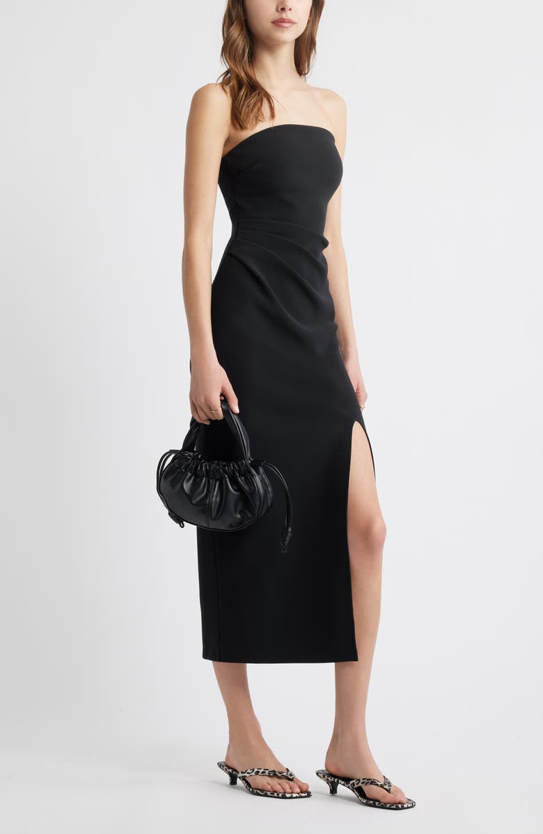 Open Edit Ruched Strapless Maxi Dress, Alternate, color, 