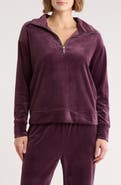APANA Ribbed Velour Quarter Zip Sweatshirt
