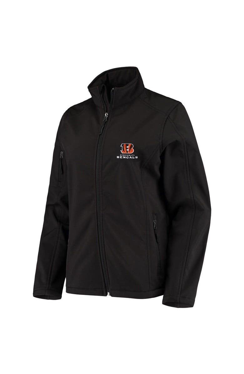 DUNBROOKE Women's Black Cincinnati Bengals Full-Zip Sonoma Softshell Jacket, Alternate, color, 