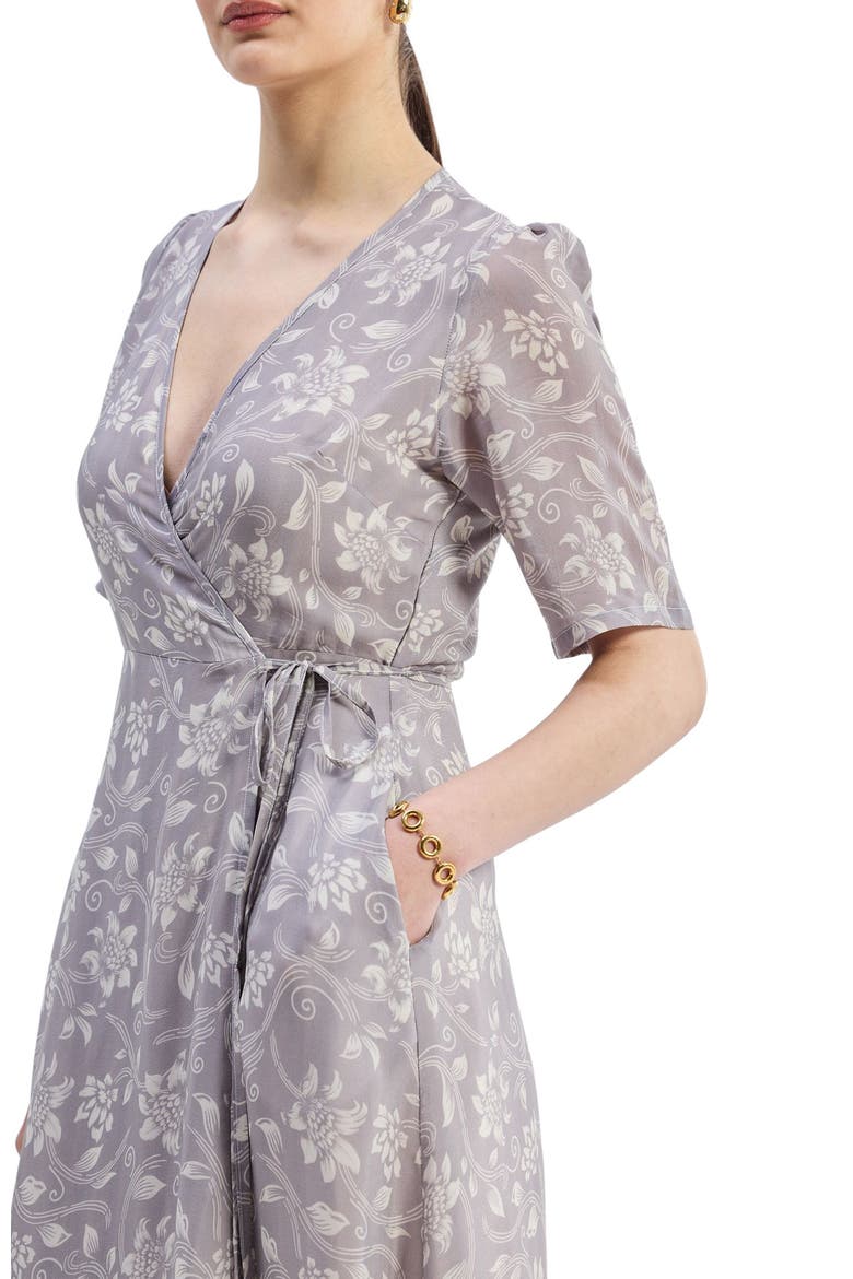 Maxi Wrap Floral dress in Vintage Vines, Alternate, color, Vintage Vines