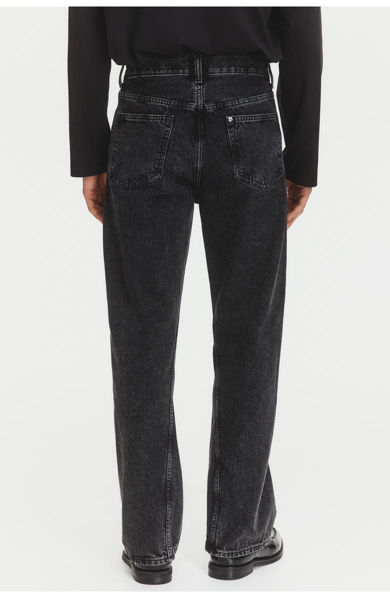 H&M Loose-fit straight twisted-leg jeans, Alternate, color, Denim Black