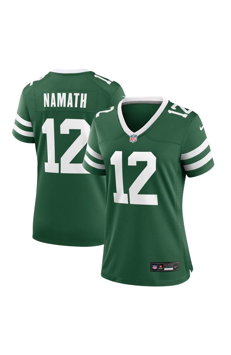 Nike Women's Nike Joe Namath Legacy Green New York Jets Retired Player Game Jersey, Alternate, color, Green