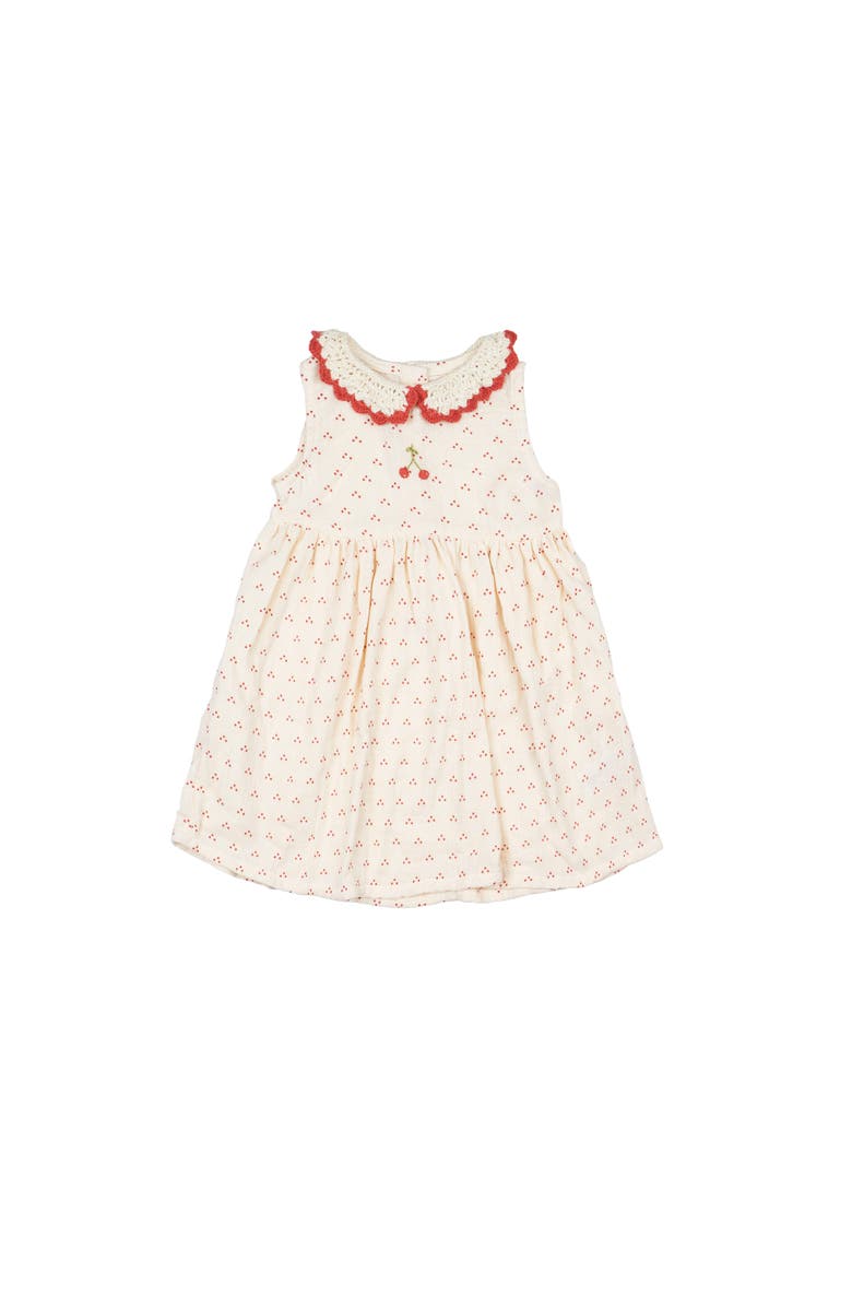 Wild Wawa Crochet Collar Dress, Main, color, Red Dot/Cherry