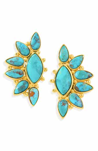 YS GEMS Mohave Turquoise Earrings