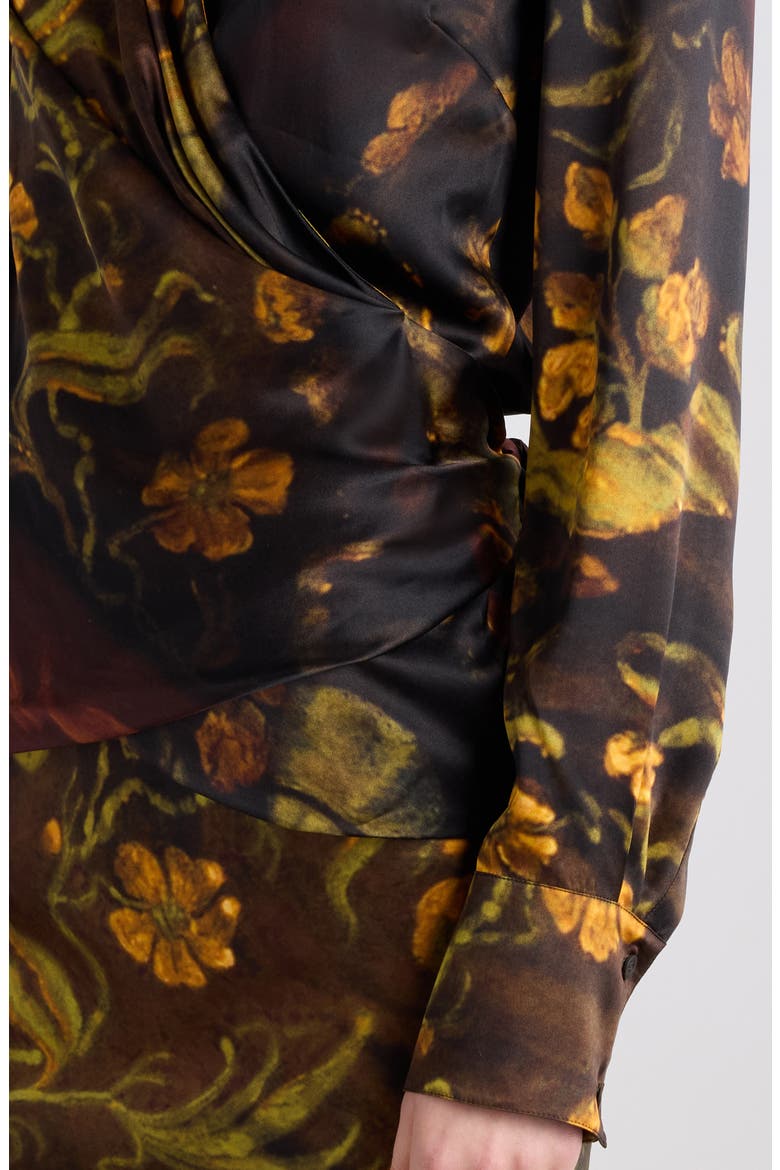 Cadea Silk Wrap Shirt, Alternate, color, DESSIN C