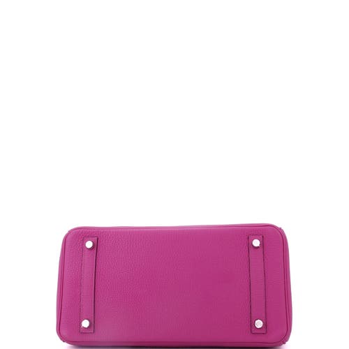 Pre-owned Hermes Hermes Birkin Handbag Pink Togo With Palladium Hardware 30 In Purple