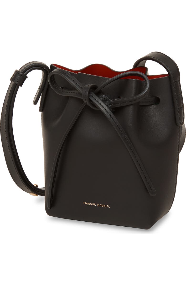 Mansur Gavriel Baby Leather Bucket Bag, Alternate, color,