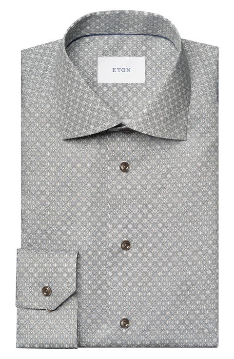 Contemporary Fit Print Dress Shirt