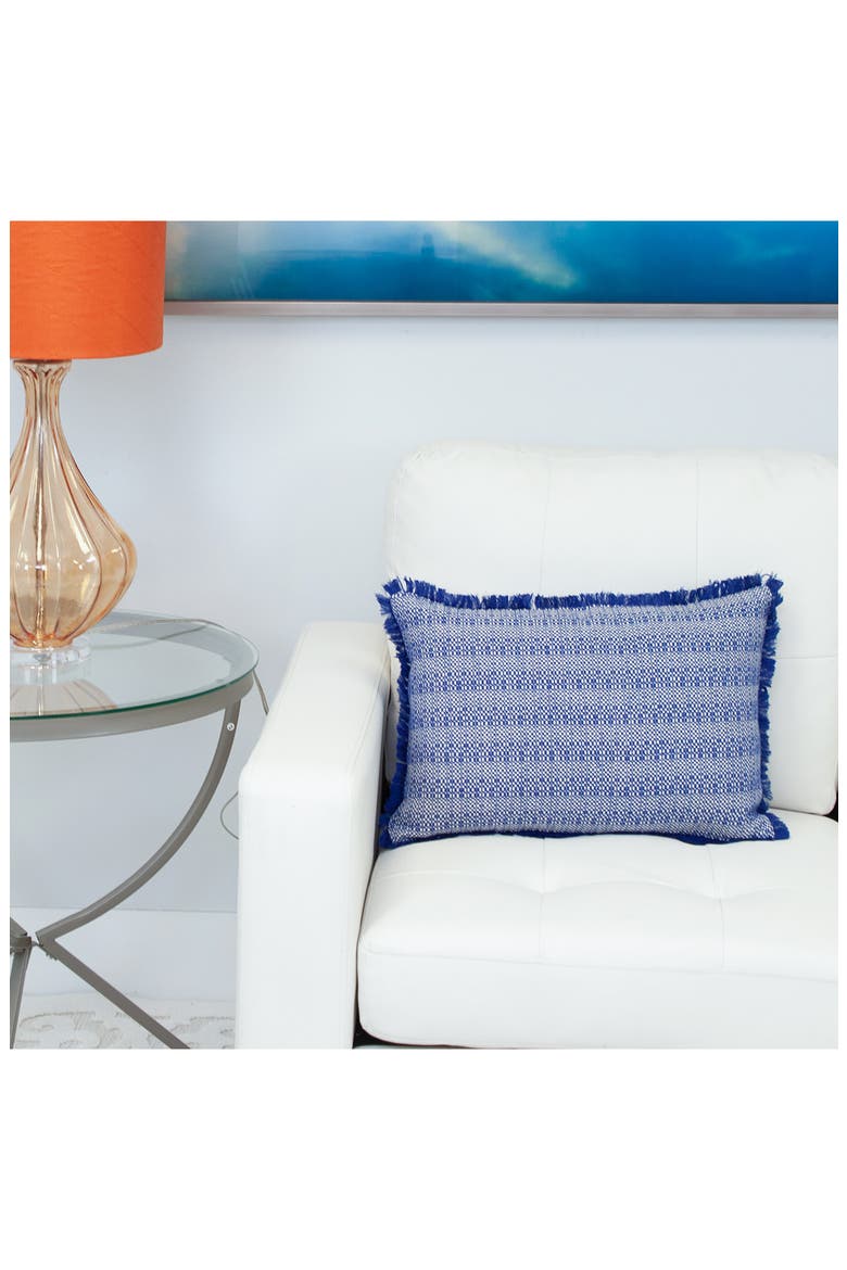 Cross Weave Rectangle Accent Pillow, Alternate, color, BLUE
