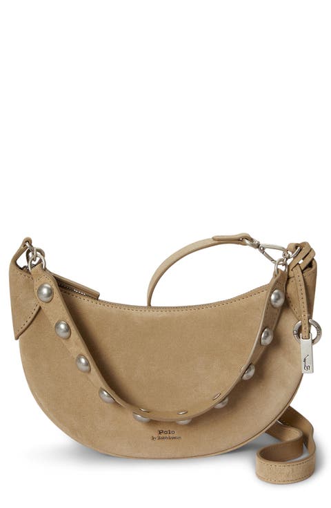 Polo ID Stud Suede Crossbody Bag