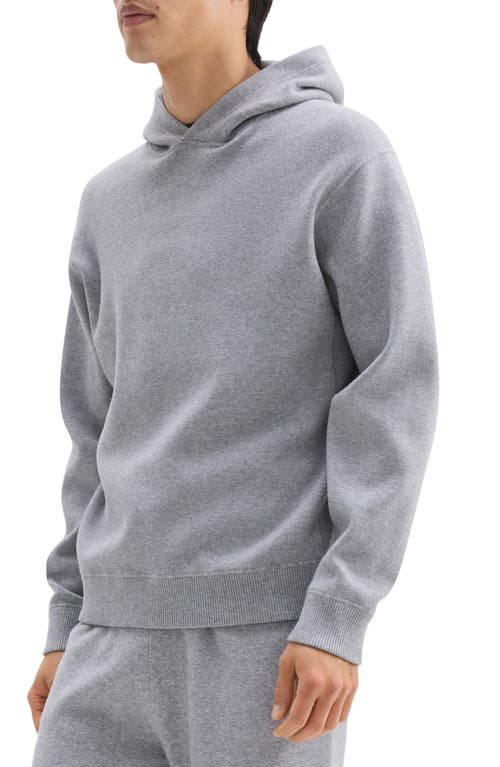 Theory Oversize Pullover Hoodie In Melange Grey