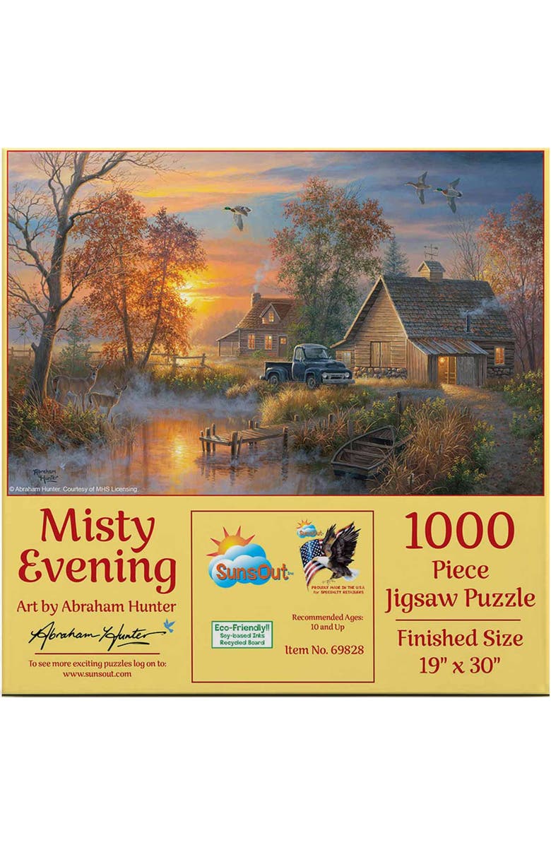Sunsout Misty Evening 1000 piece Jigsaw Puzzle for Adults, Alternate, color, Multicolor