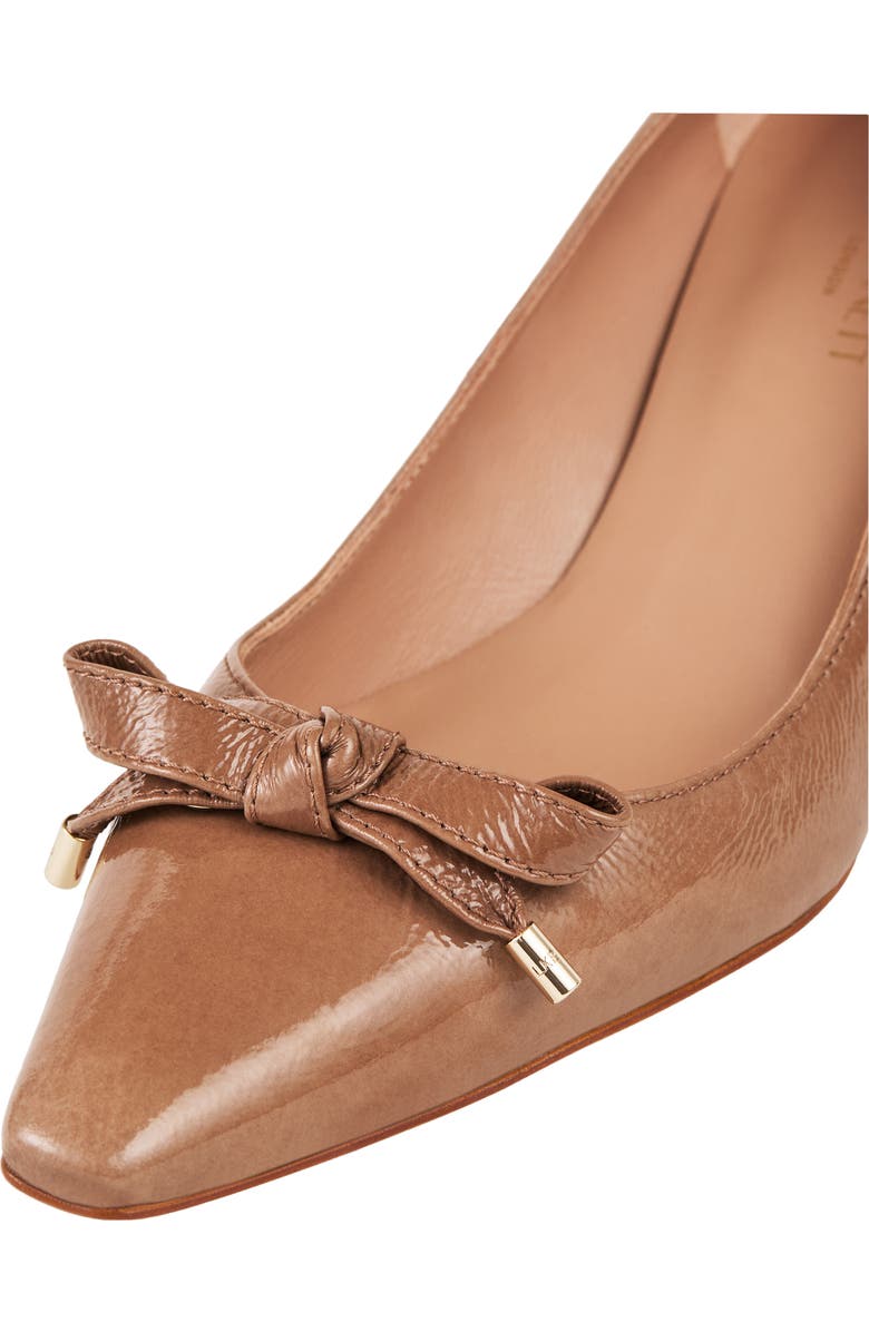LK Bennett Alma Bow Pointed Toe Pump, Alternate, color, Taupe