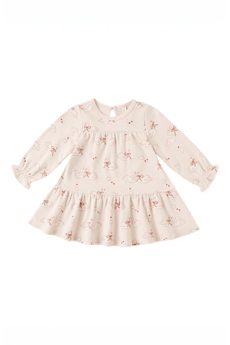 Swans Long Sleeve Jersey Dress, Main, color, PETAL