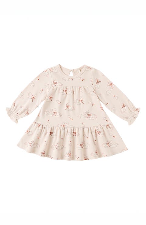 Swans Long Sleeve Jersey Dress (Baby)