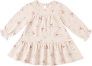 QUINCY MAE Swans Long Sleeve Jersey Dress