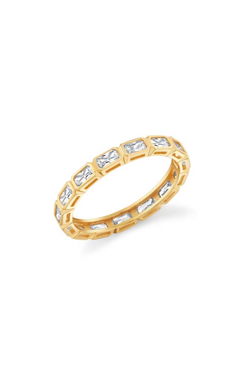 Baguette-Cut Cubic Zirconia Eternity Band Ring