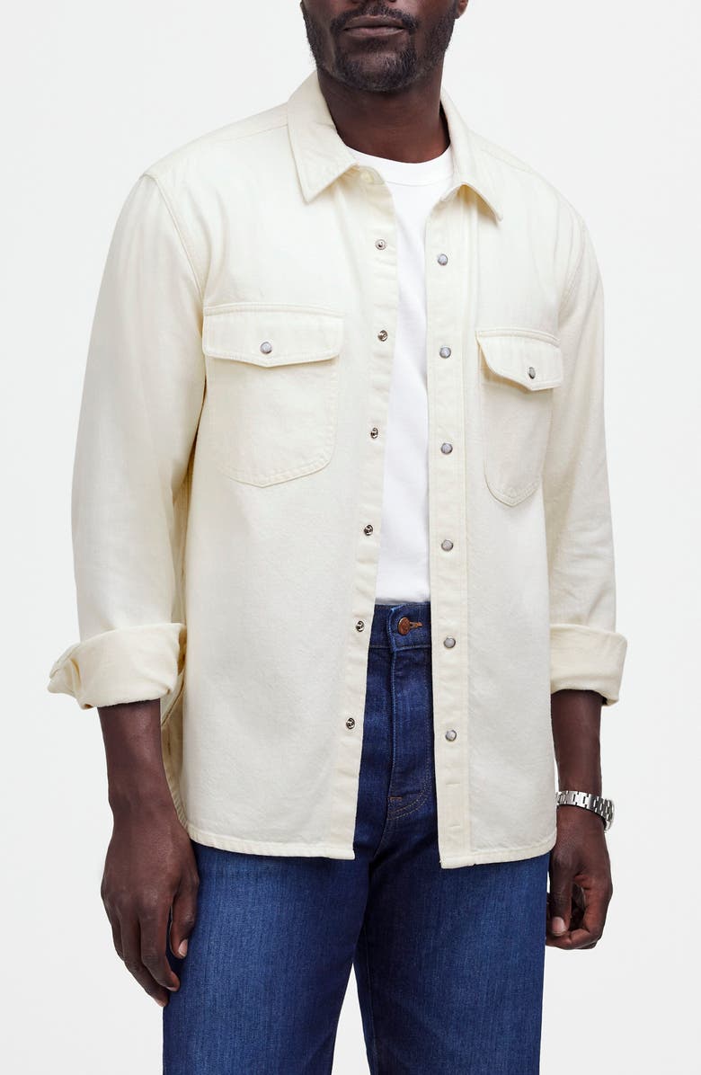Madewell Easy Denim Western Snap-Up Shirt, Main, color, 