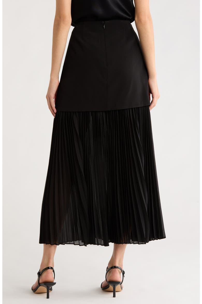 Deaile Contrast Layer Skirt, Alternate, color, BLACK