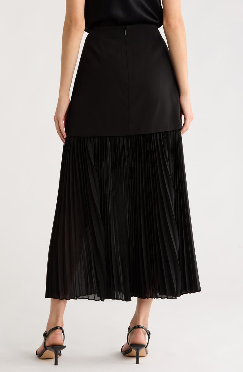 ASTR the Label Deaile Contrast Layer Skirt, Alternate, color, Black