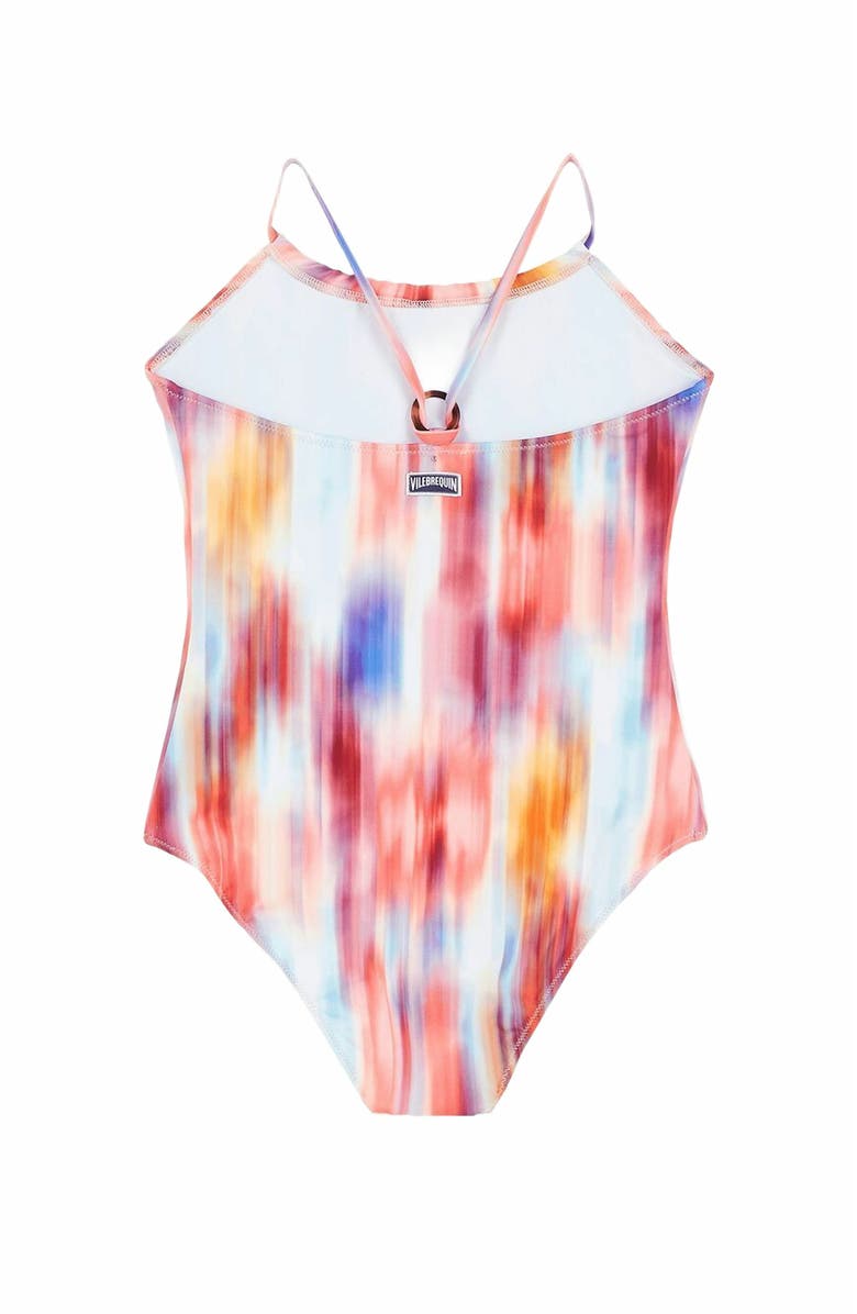 Vilebrequin Kids' Ikat Flowers One-Piece Swimsuit, Alternate, color, 
