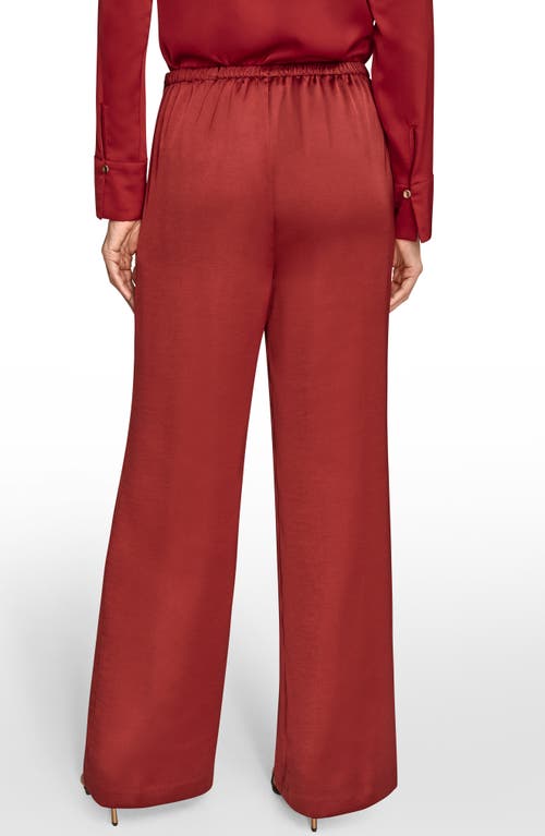 Donna Karan New York Wide Leg Satin Pants In Multi
