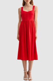 Lush Corset A-Line Midi Dress