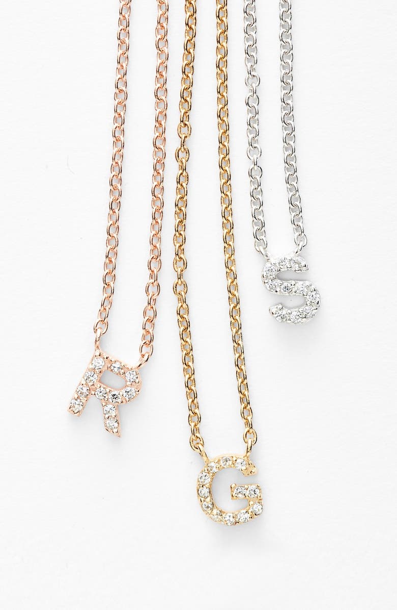 Sugar Bean Jewelry 'Initial' Pendant Necklace, Alternate, color,