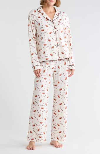 Quiet Night Long Sleeve Button-Up Top & Pants Pajamas
