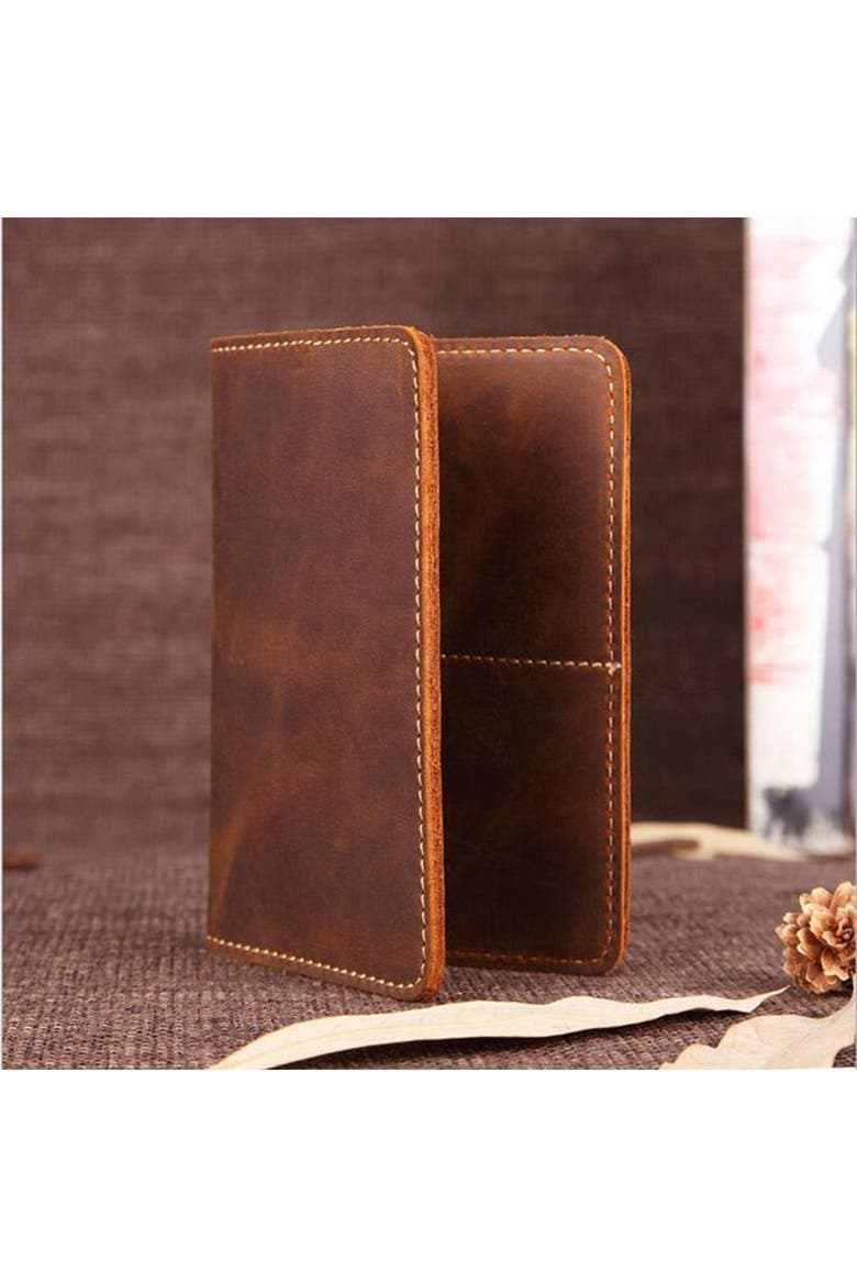 Priam Handmade Leather Passport Cover, Alternate, color, Brown