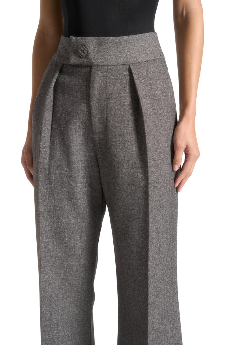 Manière De Voir Elsa High Waisted Tailored Trousers, Alternate, color, Grey Marl